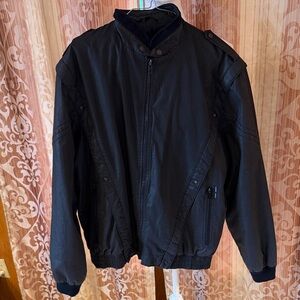 Men's Vintage 80’s Classic Black Windbreaker